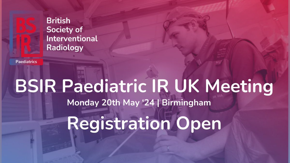 BSIR Paediatric IR Meeting 2024  🗓️ 20th May 2024 📍IET Birmingham, Austin Court 👉 Registration is now open! Dive into paediatric interventional radiology with experts. CPD points are available. 📧 Questions? Contact abbey.templarphillips@bsir.org ➡️ tinyurl.com/4cahx2af