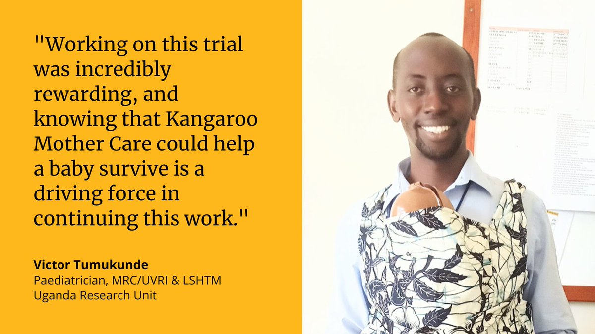 On #KangarooCareDay, Dr Victor Tumukunde reflects on the OMWaNA clinical trial and his role in supporting parents with #KangarooMotherCare in Uganda. The trial, recently published in @TheLancet, studied the effectiveness and economic evaluation of KMC. lshtm.ac.uk/research/centr…