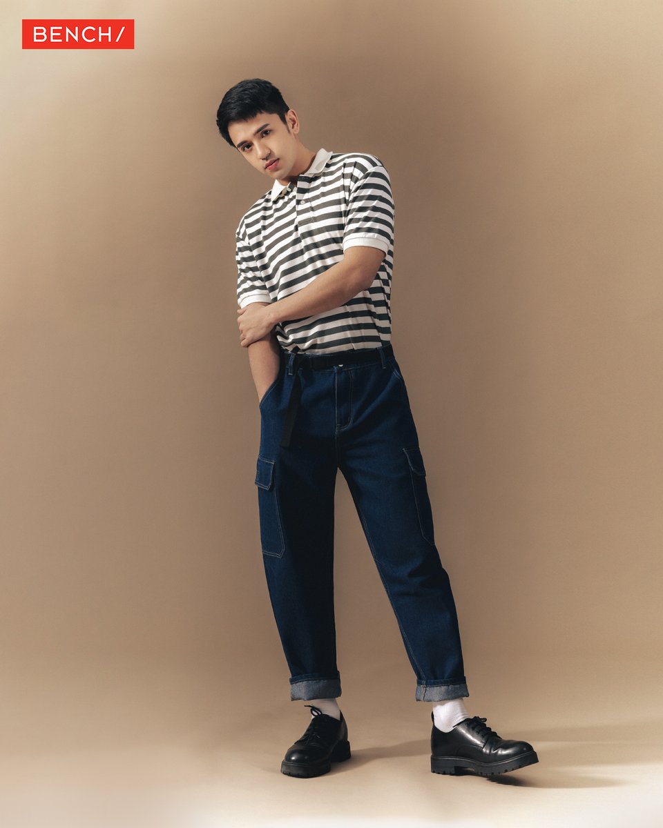 Embrace the vintage appeal and channel your inner preppy gentleman with this look from @davidlicauco! 📚☕️  From casual Fridays to weekend brunches, this ensemble effortlessly transitions from day to night. 

Get his look:
Polo Shirt (BIL1864) P549.75
Pants (BPD0882) P1199.75