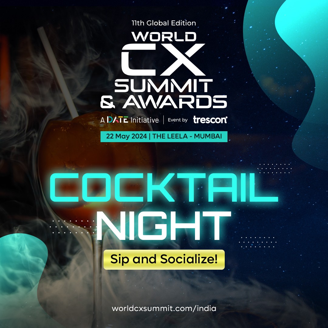 Join us at the World CX Summit and Awards' Cocktail Night, organized by @TresconGlobal, where every sip and conversation blend sophistication with innovation.

Register now: hubs.li/Q02xbybr0

#NetworkingEvent #InnovationHub #CocktailNight  #trescon #wcxs