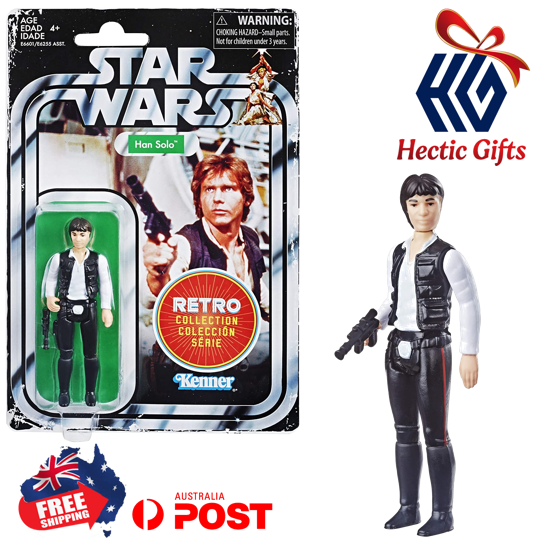 Han Solo is now available as part of the Star Wars Retro Collection series ready to join Chewie on the Millennium Falcon!

ow.ly/jRj550JfrrV

#New #HecticGifts #Kenner #StarWars  #RetroCollection #HanSolo #Figure #FreeShipping #AustraliaWide #FastShipping