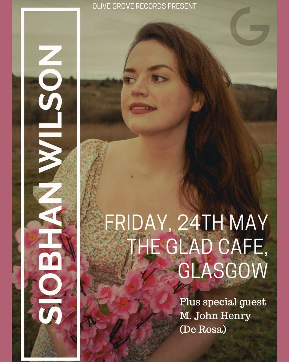 Siobhan Wilson (@siobhanisback) on Twitter photo I can't wait to play LIVE in the <a href="/thegladcafe/">The Glad Cafe</a> next Friday 24th of May in GLASGOW with <a href="/OliveGroveRCRDS/">Olive Grove</a> , cellist #sarahnail , make sure to catch @mjohnhenrymusic on support too! ๐น ๐ชท ๐ป ๐ท ๐ผ ๐ ๐ต๏ธ I can't wait to play LIVE in the <a href="/thegladcafe/">The Glad Cafe</a> next Friday 24th of May in GLASGOW with <a href="/OliveGroveRCRDS/">Olive Grove</a> , cellist #sarahnail , make sure to catch @mjohnhenrymusic on support too! ๐น ๐ชท ๐ป ๐ท ๐ผ ๐ ๐ต๏ธ