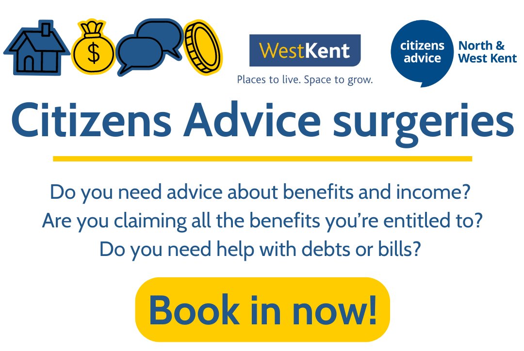 📣 We are working with Citizens Advice in North & West Kent to run financial advice surgeries. From the 20 May 2024 the surgeries will be running on: 📍 Monday afternoons in Sevenoaks 📍 Friday mornings in Swanley For more information, email: communitydevelopment@wkha.org.uk
