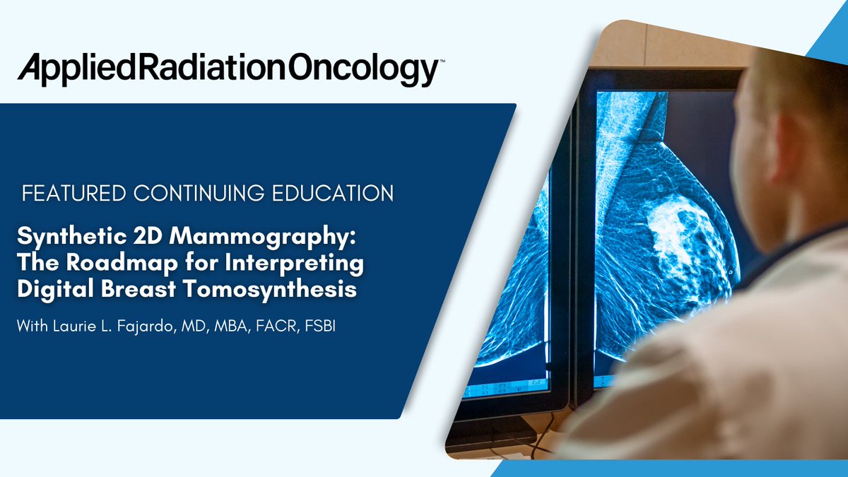New Featured Continuing Education! 🔗 bit.ly/4cQB0Vo Dr. Laurie Fajardo will share her understanding of the benefits of synthetic 2D images with DBT for diagnosing breast cancer. #CME #CE #NWHW #BreastCancer #Mammo #RadOncEd #MedEd