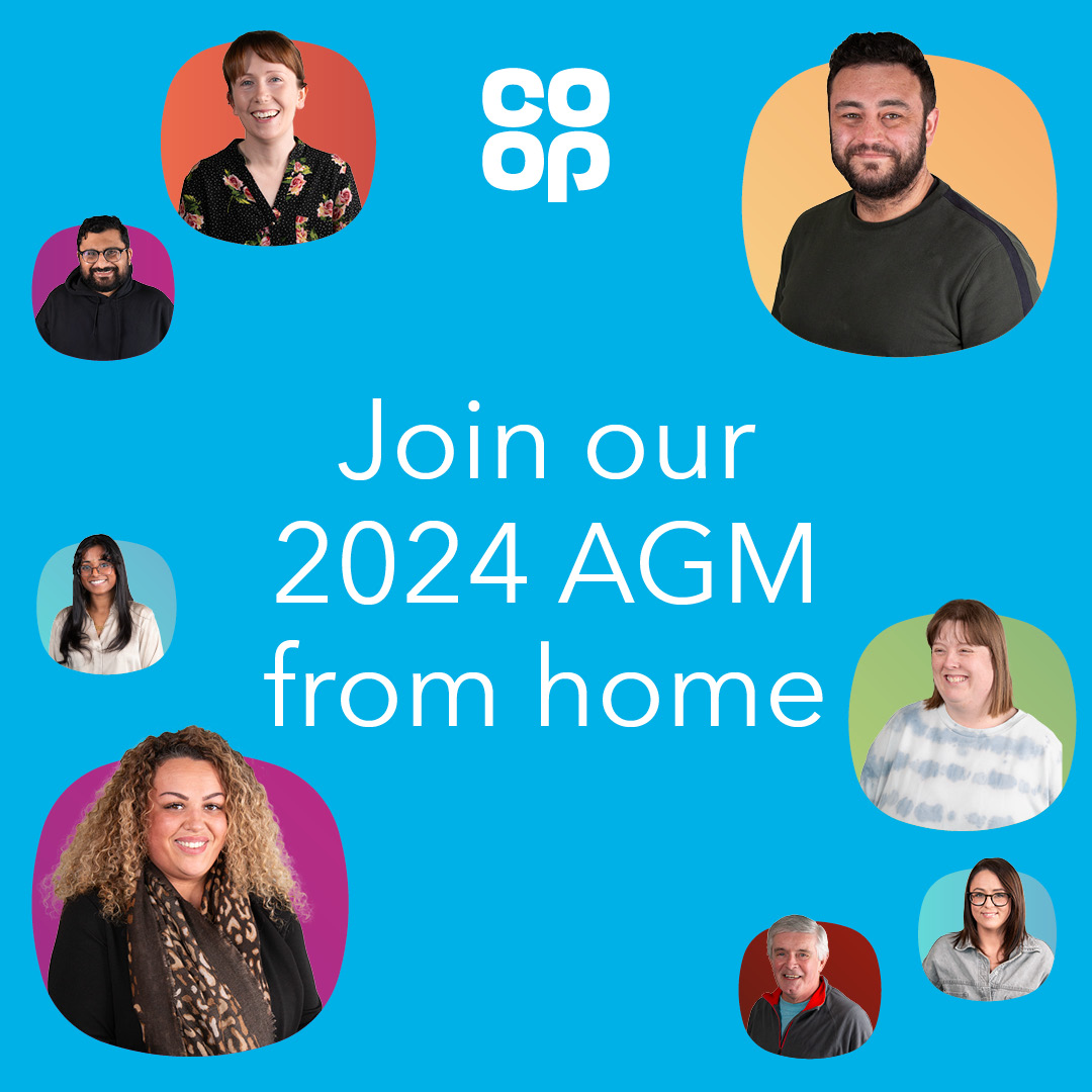Join <a href="/coopuk/">Co-op</a> online, to be part of the 2024 AGM on 18th May. 

To pre-register click here ➡️ coop.uk/3Un8liv.