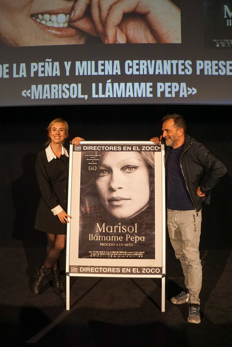 Gran noche en nuestro Cine con la proyección de #MarisolLlámamePepa y el apasionante coloquio con #ChemadelaPeña y @Milenacervants Nuestro publico disfrutó mucho con el documental sobre #Marisol #PepaFlores. ¡¡Todo un mito!! @melocreocine #CinesZoco #Majadahonda #VenalCine