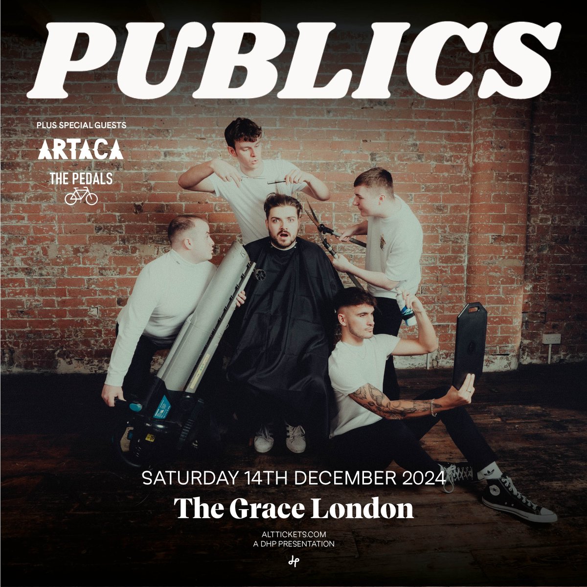 Powerhouse indie rock band @ThePublicsBand have announced a London date at @thegraceldn on Saturday 14th December alongside ARTACA and @thepedalsuk! Tickets go on sale this Friday at 10am, set a reminder: tinyurl.com/2xxrvwhv