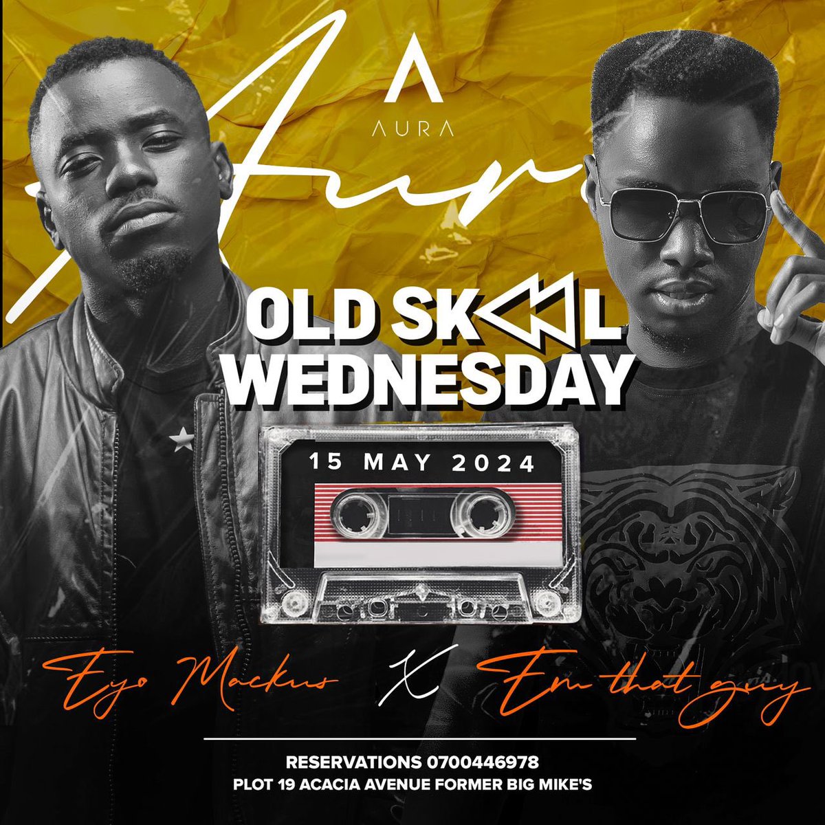 Step back in time with me & @EmThatGuy tonight as we take you on a journey through the classics! Join us behind the decks at Aura for a night of old school jams, funky beats, and good vibes. Let's rewind the clock and dance the night away! See you on the dance floor! #EyoMackus