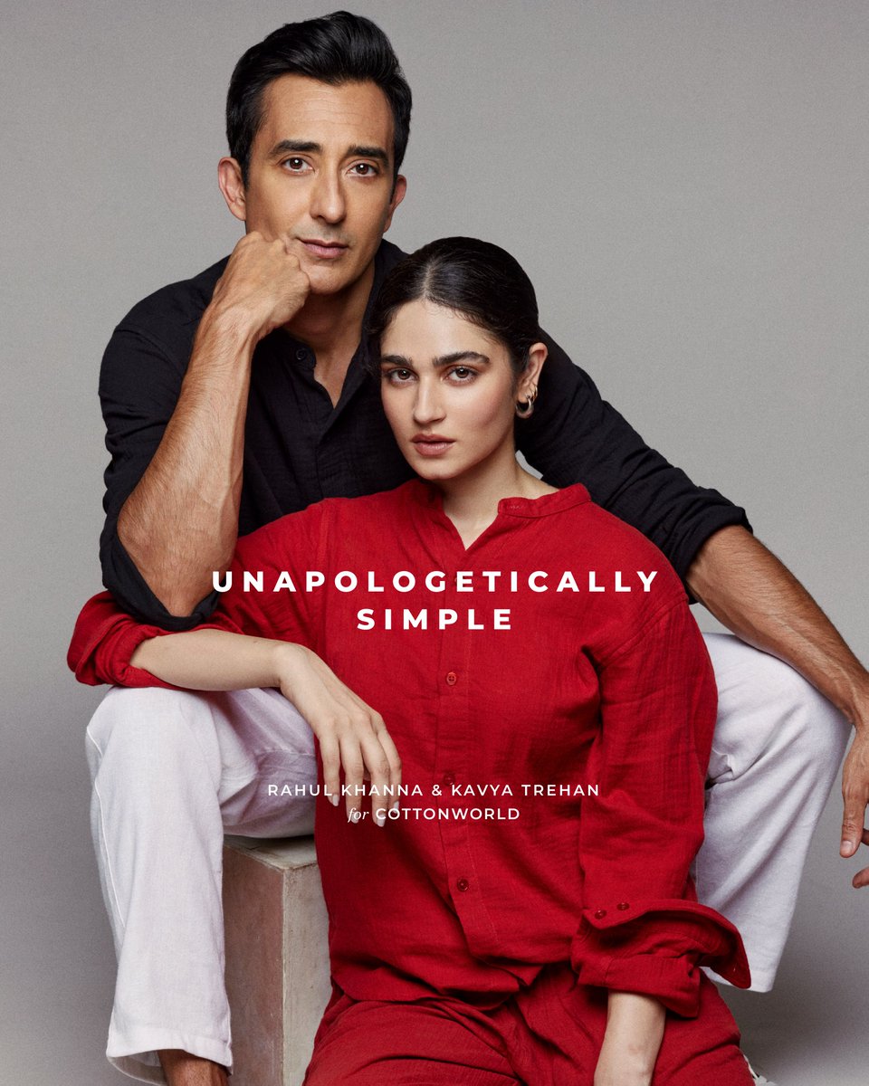 A classic. Retold. 

@R_Khanna & @Kavya_Trehan are wearing styles that are part of the new arrivals for the holidays ❤️

#Becomfortablewithuncomfortable 
#Cottonworld 
#Naturalclothing 
#NaturalFibres 
#Comfortableclothing 
#Cottonworldlive