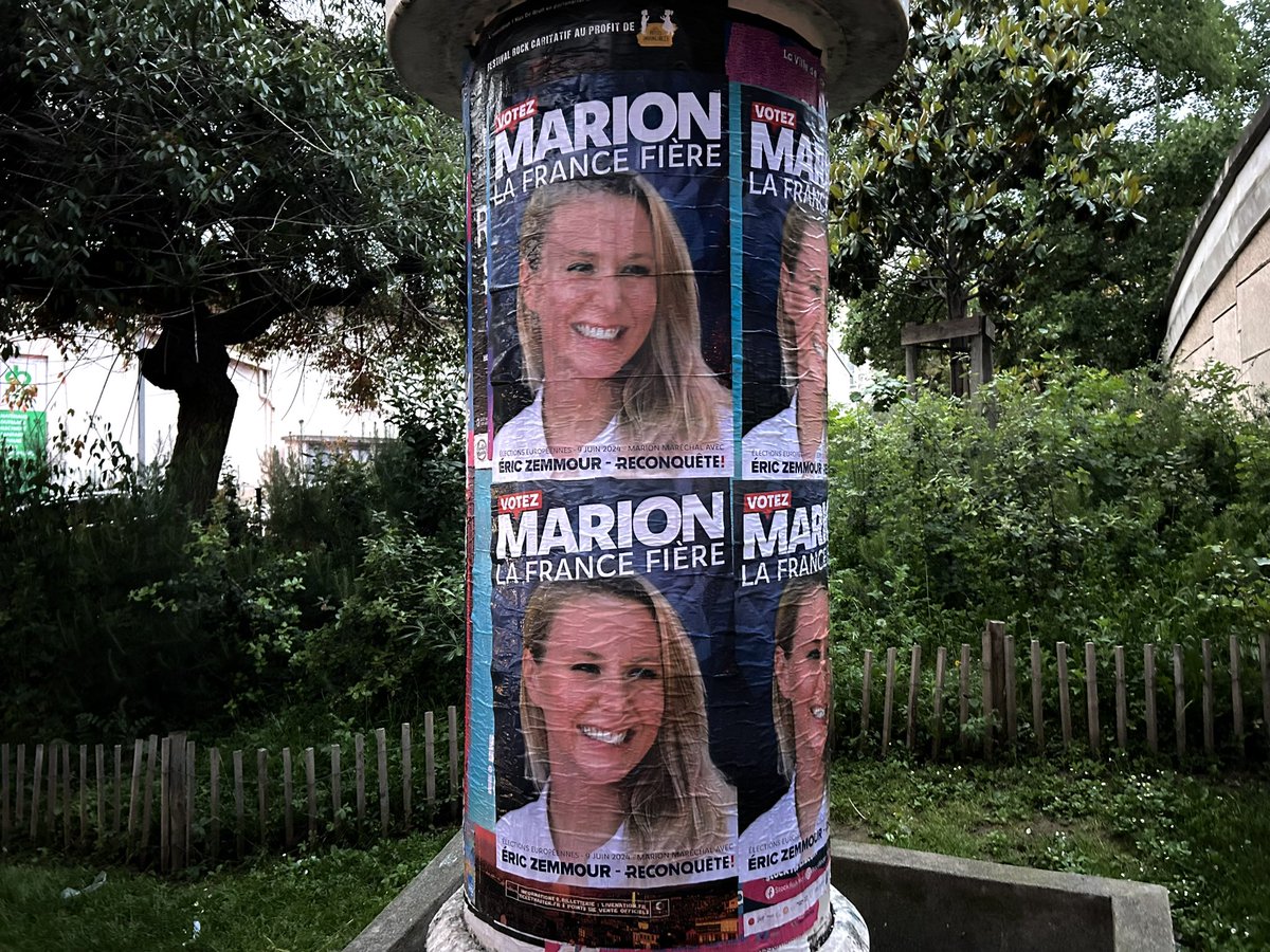 🔵 Aujourd’hui, #Nice06 est aux couleurs de @MarionMarechal grâce à la mobilisation des militants @GenZemmour.

Encore trois semaines de campagne pour envoyer le maximum de députés @Reconquete_off à Bruxelles ! #VotezMarion