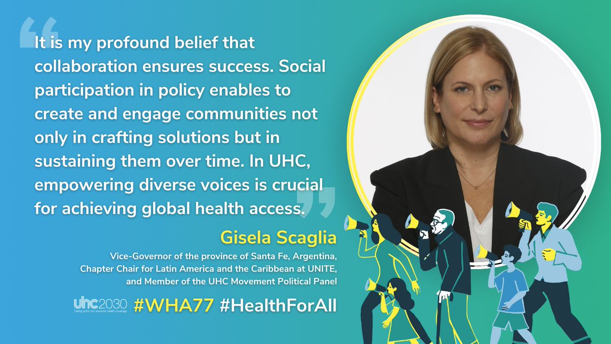 #SocialParticipation is necessary to achieve #UniversalHealthCoverage because community engagement is needed to craft solutions and sustain them over time.

We couldn't agree with @GiScaglia more that collaboration ensures success and equitable outcomes! #WHA77