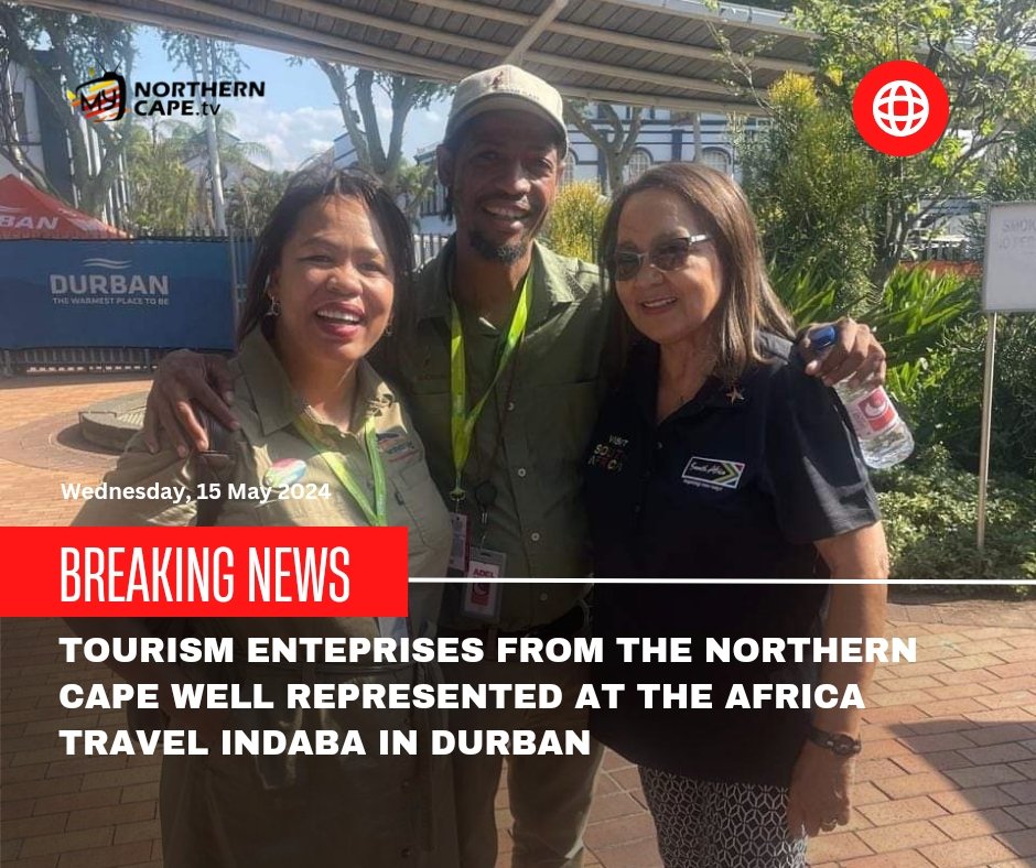 Thrilled to see our tourism favs Manox Pienaar & Vinkie van der Westhuizen from #ErinGameRanch shining at the Travel Africa Indaba! 🌍✨ Explore the Kalahari, support the ‡Komani San community, and experience unforgettable wildlife adventures. 🦒🚙 #VisitNorthernCape