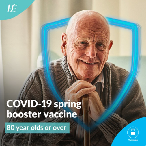 If you’re 80 or over, it's time for your recommended spring booster. You can get the spring booster from a participating GP or pharmacy. For more information, visit: bit.ly/4b25ZwH #COVIDVaccine