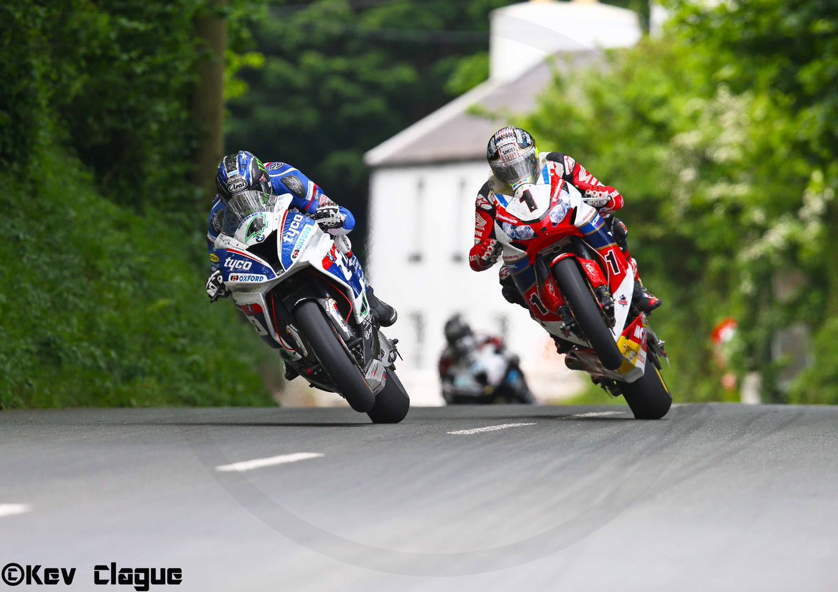 One of those right time right place pictures, TT Superbike race 2016. Hutchy, John McGuinness and Michael Dunlop