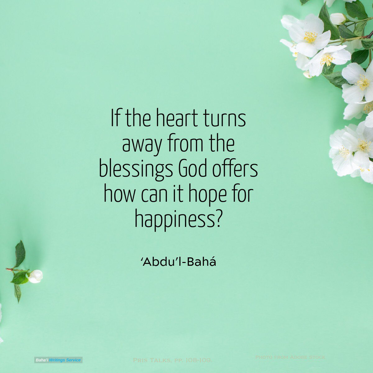 If the heart turns away from the blessings God offers how can it hope for  happiness? If it does not put its hope and trust in God's Mercy, where can  it find, image size:1200x1200