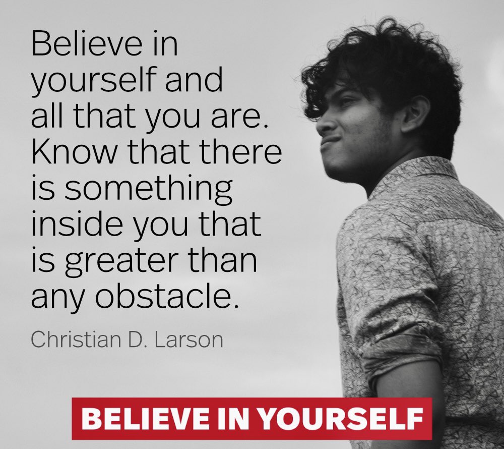 “Believe in yourself and all that you are. Know that there is something inside you that is greater than any obstacle.” 

– Christian D. Larson

#Brigantine #QuoteOfTheDay