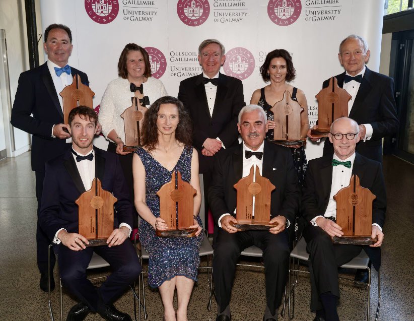 We gathered at the Bailey Allen Hall on Friday to pay tribute to the incredible achievements of our 2024 @uniofgalway Alumni Awardees~James Murphy, Maureen Kennelly, Caitriona Walsh, Shawan Jabarin, Dermot Phelan, Diarmuid de Faoite, Heather Boyle & Jack O'Meara. Congratulations!