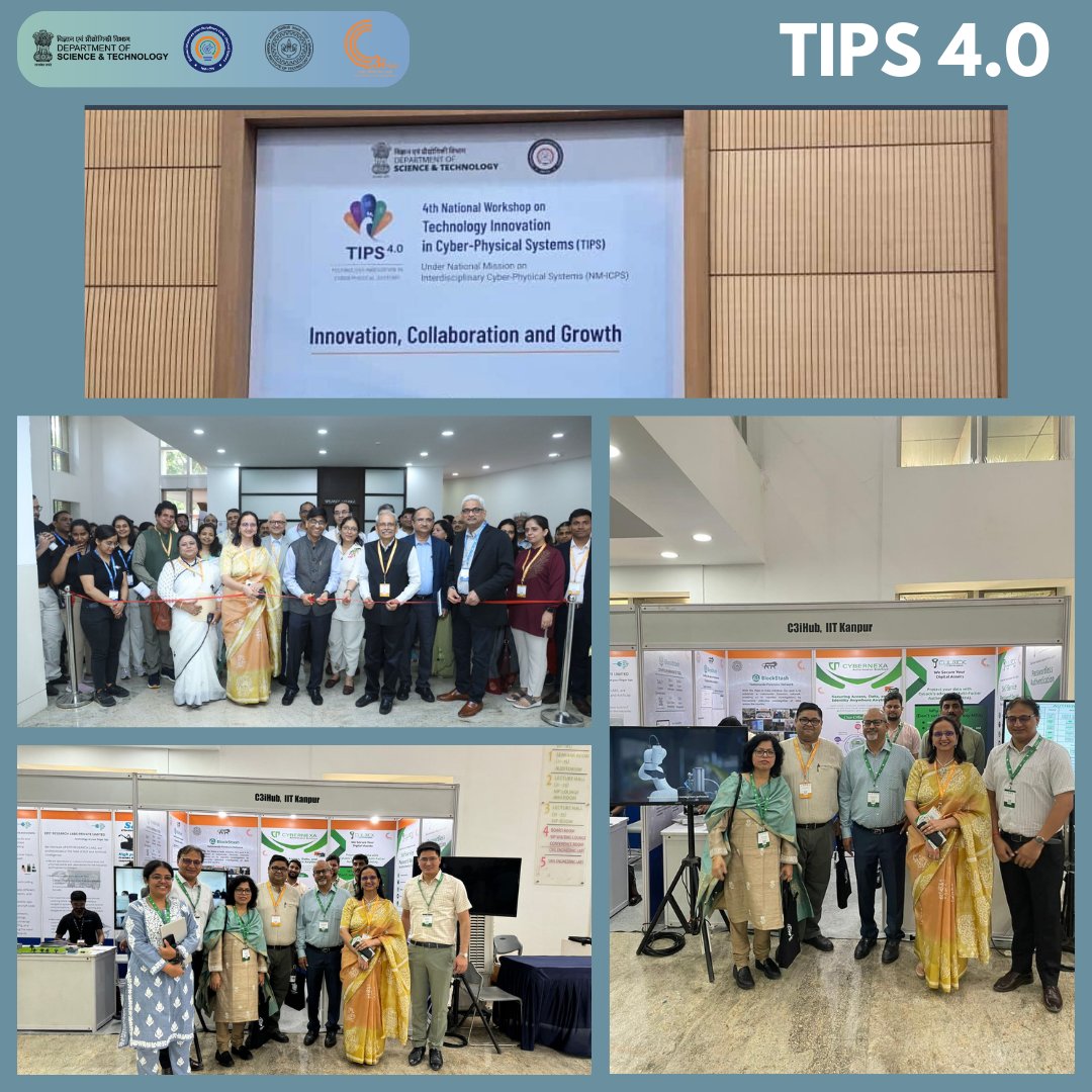 C3iHub participated in the 4th National Workshop on Technology Innovation in Cyber-Physical Systems (#TIPS 4.0), organized by the @IndiaDST & hosted by the @TIH_IoT at @iitbombay. The workshop was inaugurated by Prof. @karandi65 , Secretary, India DST.