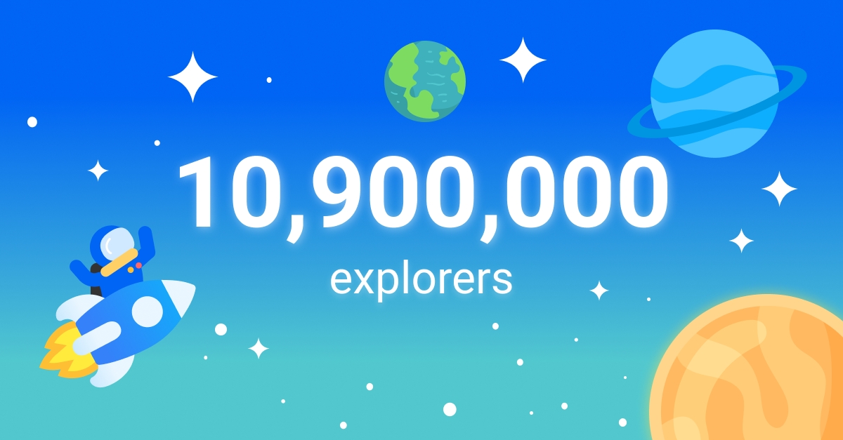 <10.9 Million Explorers Worldwide> Star Network community has just recorded 10.9 million Explorers worldwide. Let’s keep going!