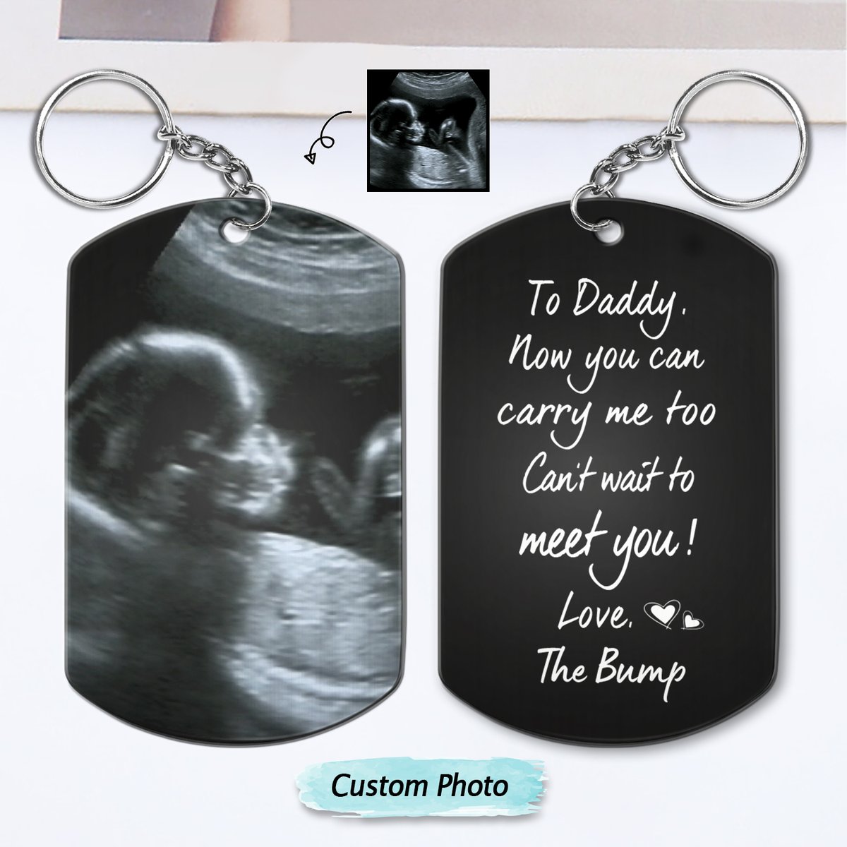 Heartfelt Message To Daddy From His Baby 💞 👉 Order here: wanderprints.com/tr170nah3162-t… ✈ Worldwide Shipping! #wanderprints #keychain #newdad #fathersday