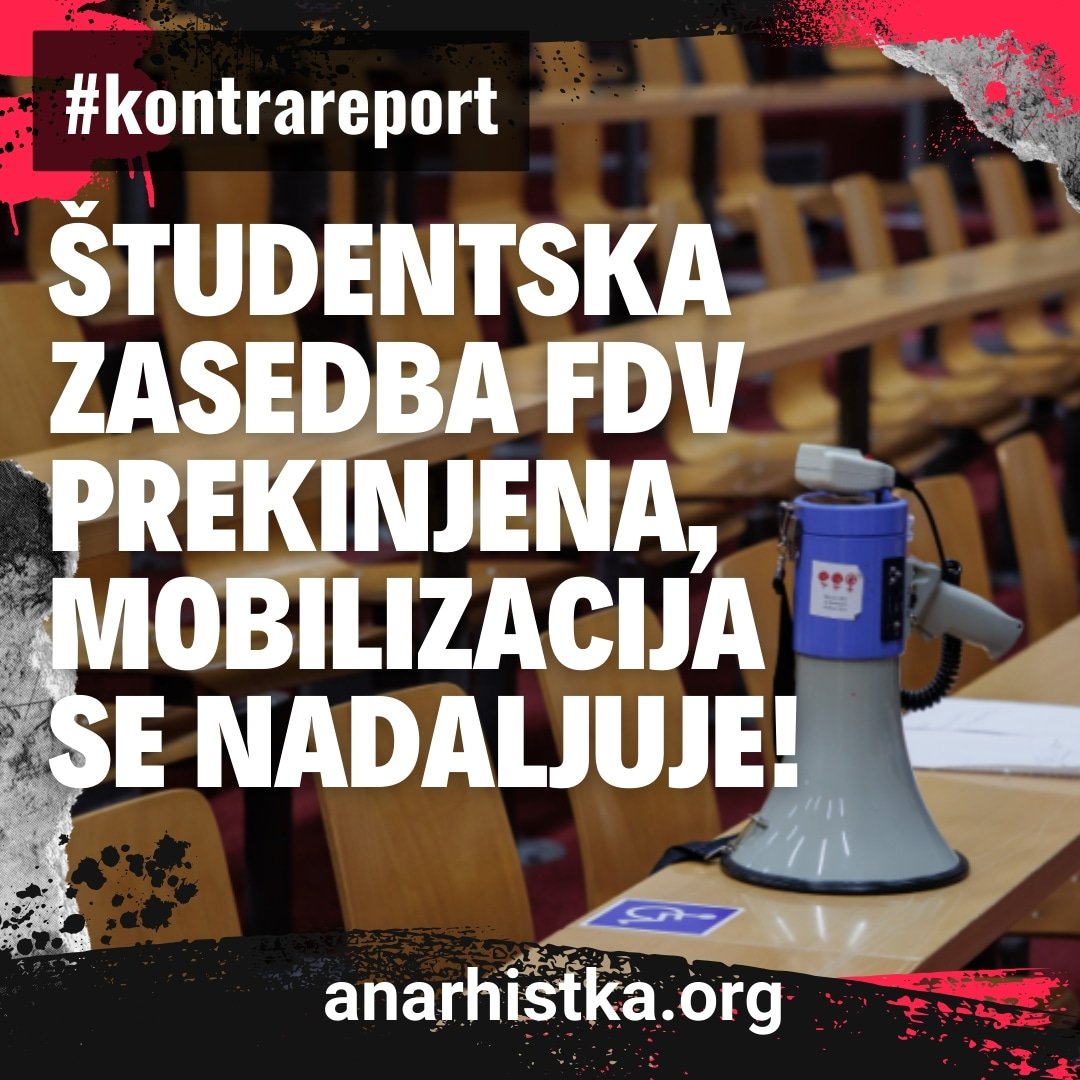 Preberite svež #kontrareport o dogajanju na in ob protestni zasedbi FDV ter tudi o nadaljnjih aktivnostih. Naslednja strateška skupščina gibanja že danes na Filozofski fakulteti: anarhistka.org/studentska-zas…