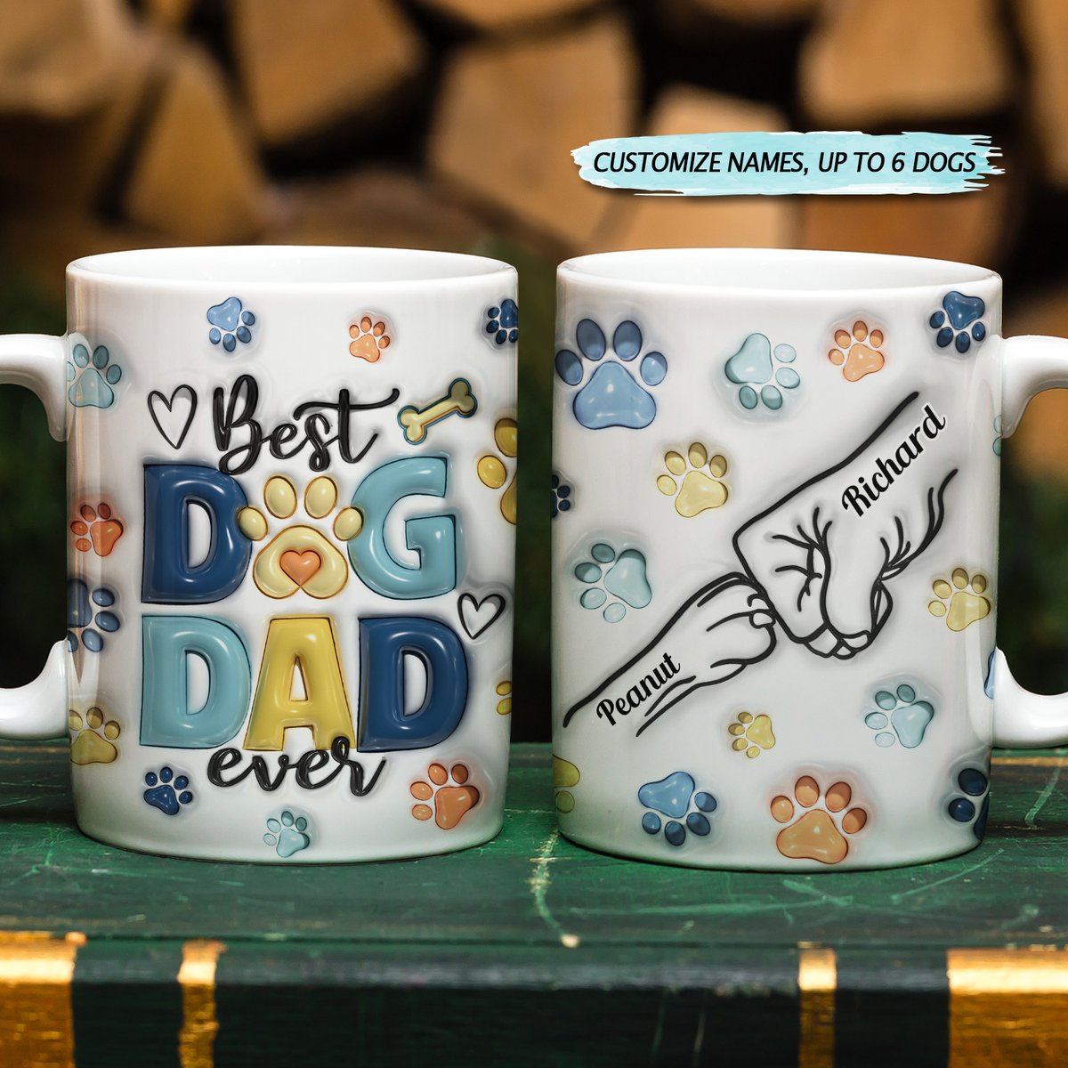 This Mug Screams He's The Best Dog Dad Ever 🐶 👉 Order here: wanderprints.com/nn443hel1034-t… ✈ Worldwide Shipping! #wanderprints #mug #dogdad #dadgift #fathersday