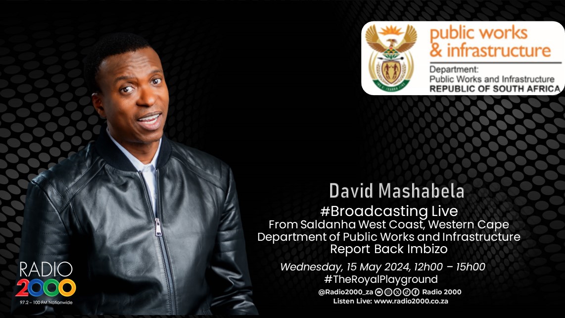#TheRoyalPlayground with @DavidMashabela broadcasting Live from Saldanha West Coast, Western Cape, a special intervention by Minister of the Department of Public Works and Infrastructure about the Report Back Imbizo @DepartmentPWI @sziks