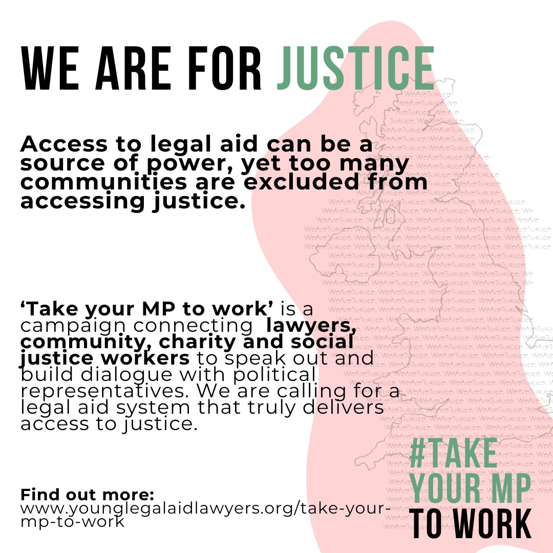 🚀NEWS 🛎️CALLING LEGAL- CHARITY- ADVICE -SOCIAL -COMMUNITY WORKERS 🚀🧵 🔉We’re joining forces with @YLALawyers to organise for better access to legal justice- now we want you to join us, here's how👇 younglegalaidlawyers.org/take-your-mp-t… #TakeYourMPToWork #WeAreForJustice