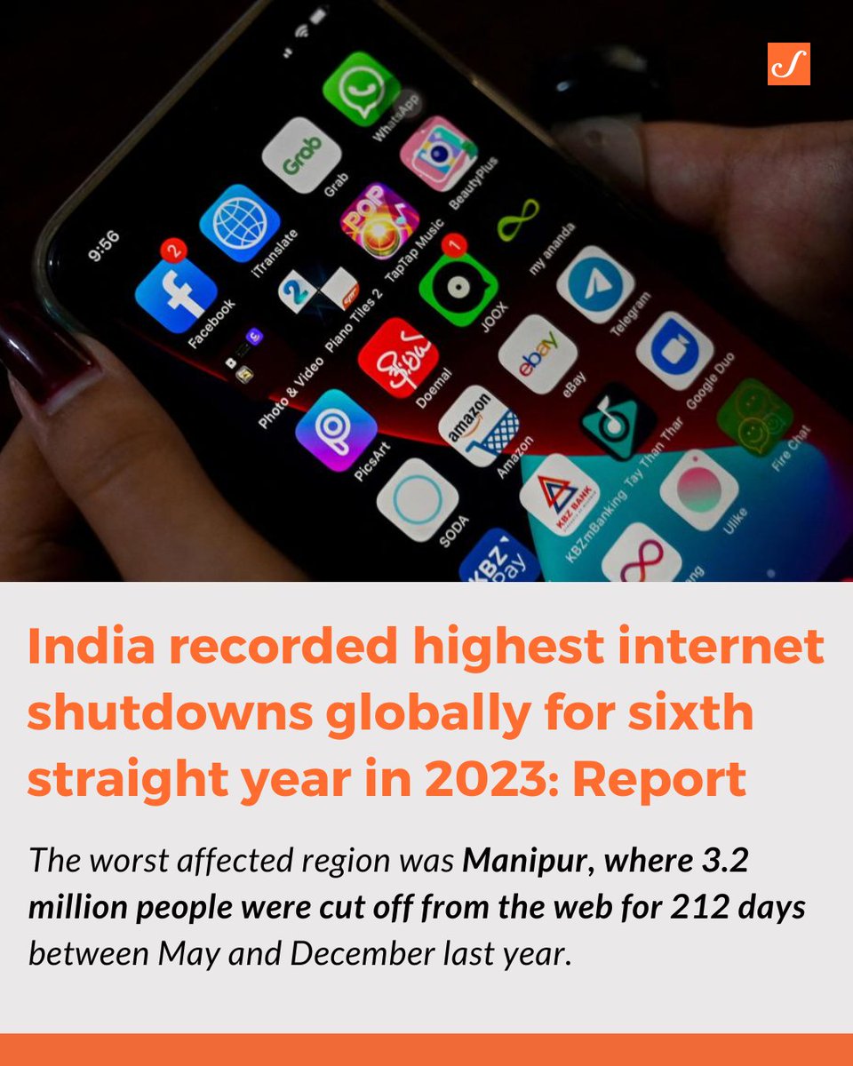 A total of 116 #internetshutdowns were ordered by the Indian government in the previous calendar year, as against 283 state-sanctioned shutdowns globally, the organisation alleged in a report released on Wednesday. 

Read more: scroll.in/latest/1067903/