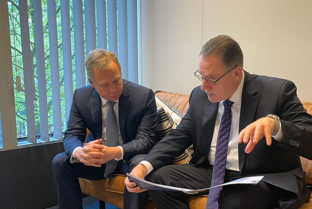 @UNDP & #EU have successfully partnered to support peace building across the Arab States region. 

This week @AbdallahAldard1 discussed with @EUSR_Koopmans the urgent situation in Gaza and the oPT, and how #UNDP and #EU joint efforts
can build the grounds for a sustainable peace.