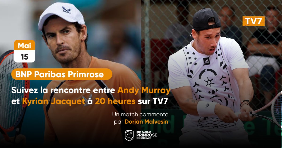 🎾🌙 𝗡𝗜𝗚𝗛𝗧 𝗦𝗘𝗦𝗦𝗜𝗢𝗡 : TV7 vous propose de suivre en exclusivité la rencontre entre Andy Murray et Kyrian Jacquet ! 👉 Avant-match, ambiance dans les tribunes... Rendez-vous en direct à 20h sur notre antenne et en replay sur tv7.com