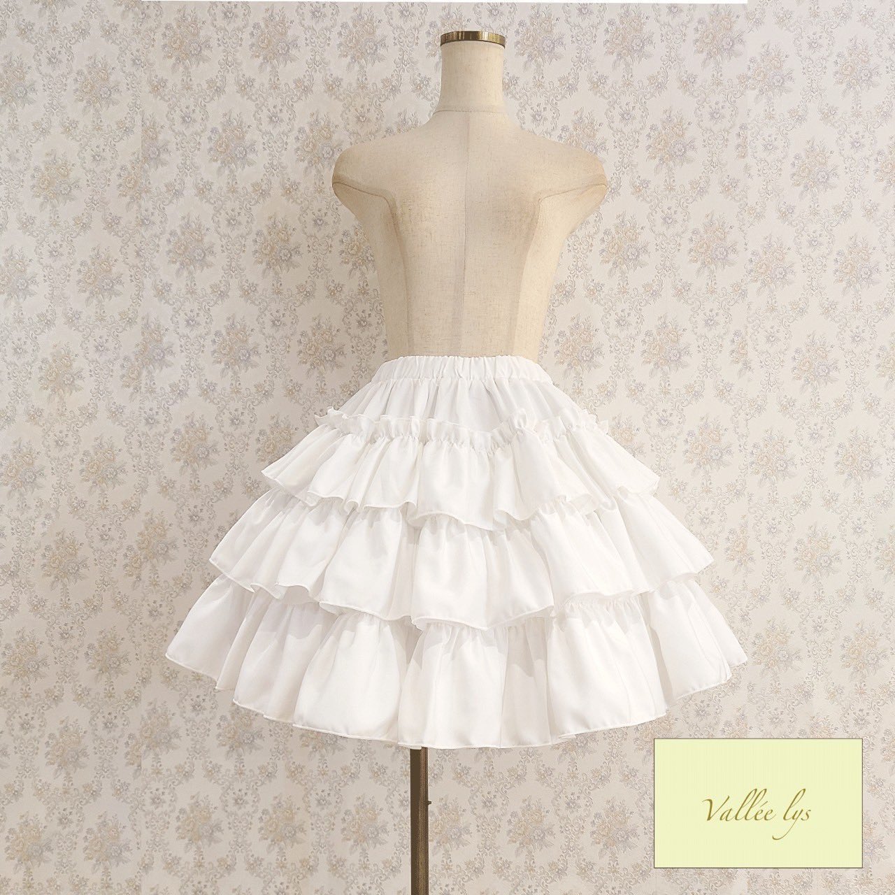 【Vallée lys】Pivoine Frill Skirt ブラック USED】【Vallée lys】Pivoine Frill Skirt | ATELIER-PIERROT