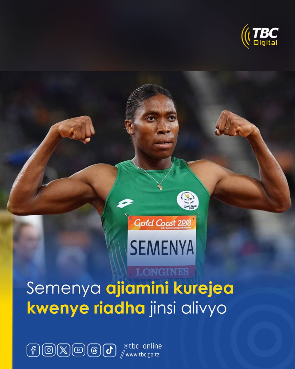 Mawakili wa bingwa wa Olimpiki mara mbili, Caster Semenya wanasema mteja wao “anajisikia utulivu na kujiamini” kabla ya kusikilizwa kwa kesi inayohusu kama atatakiwa kupunguza viwango vyake vya homoni za kiume (testosterone) 👇👇👇 tbc.go.tz/kimataifa/seme…