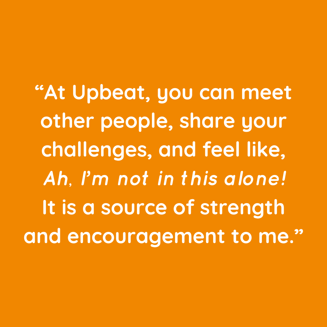 This #MentalHealthAwarenessWeek, we're celebrating the power of community for our mental health 🧡 Lucia (name changed) shared how Upbeat helped her after she arrived in Derby knowing no-one, having fled persecution in her home country 👇