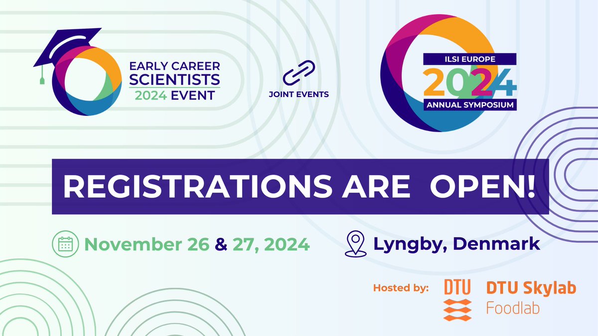 Join us at the ILSI Europe Annual Symposium and Early Career Scientists Event 2024! 📅 26-27 Nov 2024 📍 Lyngby, Denmark 👉 Register now: lnkd.in/deJ-q6GB ⏰ Super Early Bird rates until 1 June 2024! Don't miss out! #ILSIEurope #FoodSystems #ScienceNetworking