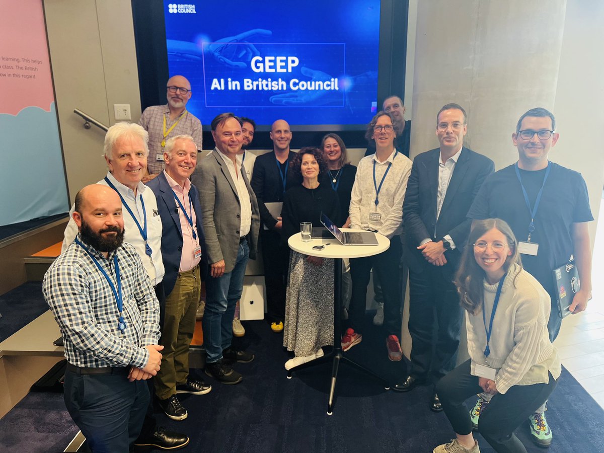 We had an inspiring presentation this week from our cross-disciplinary team at the British Council leading ground-breaking work on how we will use AI in our work in teaching, learning and assessment. Great progress and congratulations to all. The possibilities are exciting.