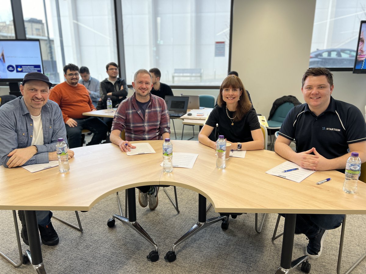 UofGEnterprise's tweet photo. Reflecting on the success of StartUp Factory 🚀🏆 Thank you to every student and our invaluable partners and judges at @alzheimerssoc, @ScottishEDGE, and @StartiumHQ. Your passion and dedication inspired remarkable ideas! 🌐💡 #StartUpFactory #startup #CollaborativeInnovation https://t.co/LJhMNNq5ye