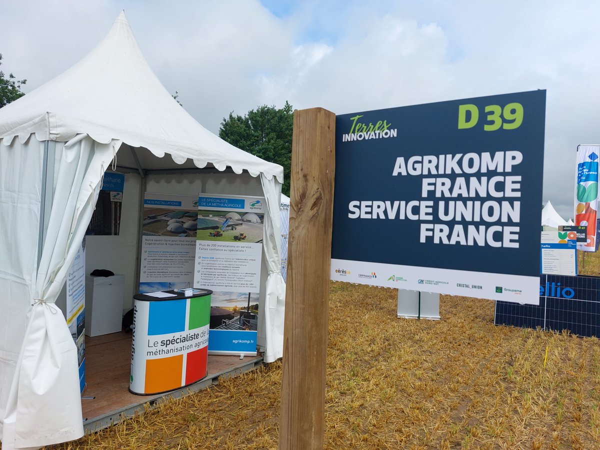 [#live] Christophe, notre spécialiste de la #méthanisation #agricole <a href="/agriKomp_Fr/">agriKomp</a>, vous attend aujourd'hui et demain sur le salon  Terres Innovation stand D39 ! 👨🏼‍🌾  

📍 Plateforme de Chambry (02) 
🕐 De 9h30 à 18h00 

<a href="/ServiceUnion_FR/">ServiceUnion_FR</a>