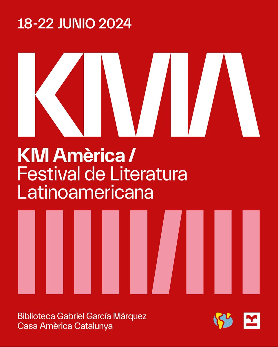 americatalunya's tweet photo. 💥 Torna #KMAmèrica, el Festival de Literatura Llatinoamericana de Barcelona!

📅 Del 18 al 22 de juny #Barcelona té una cita amb la millor literatura llatinoamericana a la @bgarciamarquez i Casa @americatalunya.

👁️Aviat us descobrirem els participants d'aquesta tercera edició. https://t.co/YX8dylGcrv
