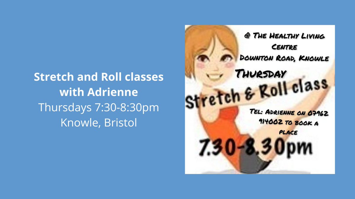 With this year's #MentalHealthAwarenessWeek theme of #MomentsForMovement in mind, we're sharing some info on Stretch & Roll classes by our Ambassador Adrienne: 💙Thursdays 7:30 - 8:30pm 💙Designed to help with recovery from trauma & anxiety Find out more👉womensclasses.co.uk