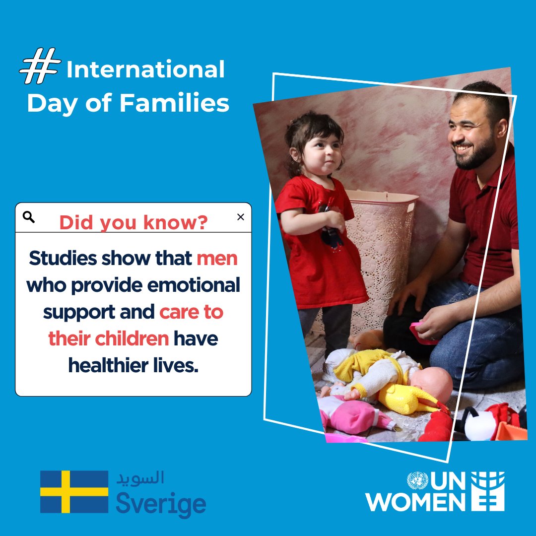 On this International Day of Families, let’s pledge to balance the responsibilities of care work between men and women within the families and ensure that men take their share in childcare. #InternationalDayofFamilies