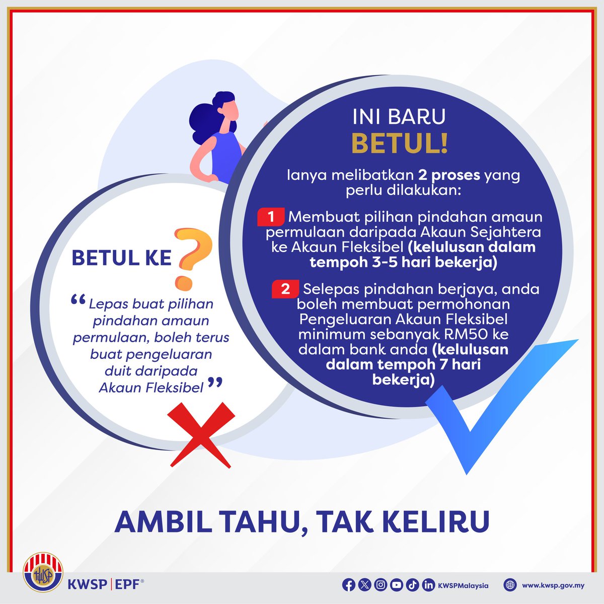 Akaun Fleksibel KWSP : JANGAN KELIRU‼️

#EPF #KWSP #AkaunFleksibel #Akaun3EPF #MalaysiaMADANI #DemiRakyat #DemiPertiwi #KLCeria #CMSWPKL