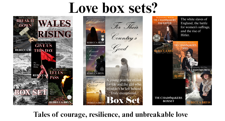 Love box sets? Stories to stir the blood. Revolution, murder, kidnap, exile, rescue, adventure, romance. mybook.to/WalesRisingbox… mybook.to/FTCGboxset mybook.to/Chainmakersbox… #historicalfiction 'Outstanding storyteller - characters that leap from the page and into your heart.'