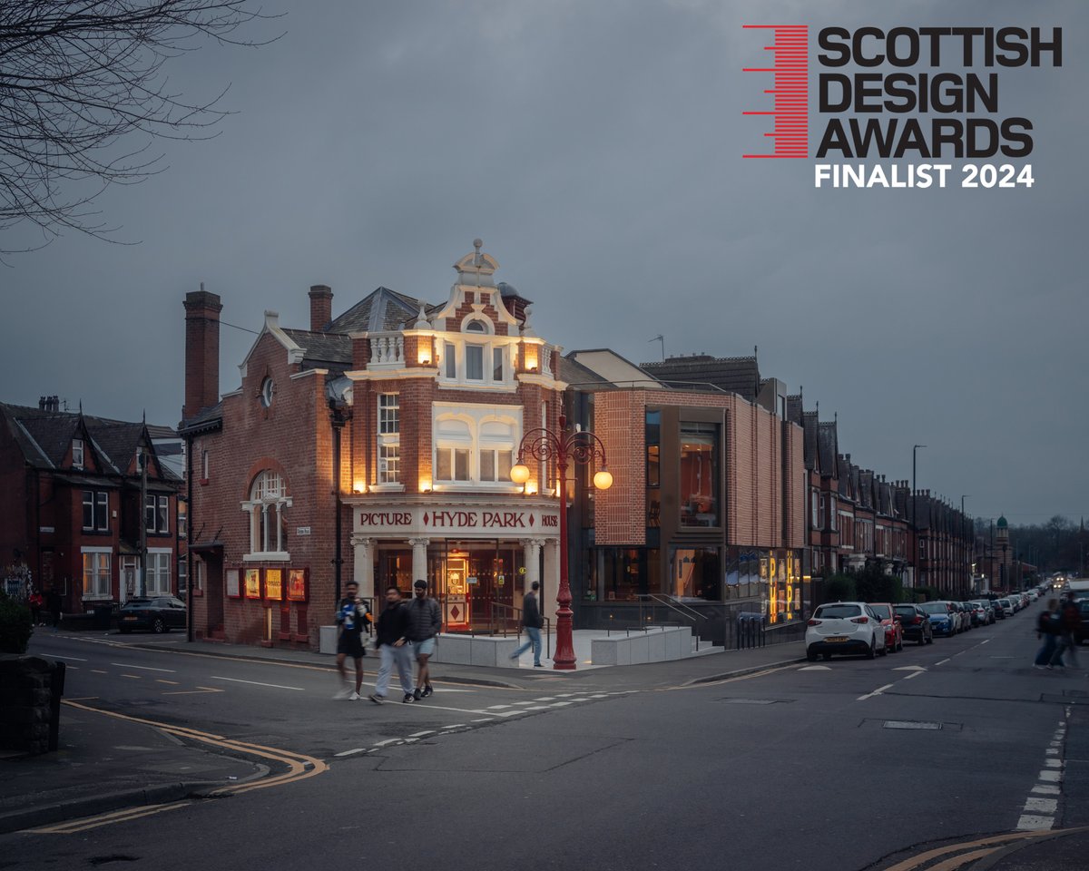 It's fantastic to see @HydeParkPH shortlisted for the Scottish Design Awards in the Retrofit Category. The project involved careful conservation works to the historic cinema with a new extension and second screening room in the basement. scottishdesignawards.com/2024/architect… 📸@clickclickjim