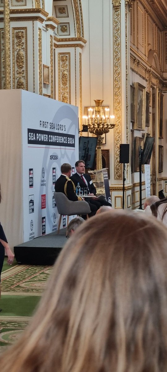 It has been a privilege to be at First Sea Lords #spc2024 this week in the awesome surroundings of Lancaster House.

A highlight was @FirstSeaLord in conversation with @thehistoryguy discussing the direction of the Royal Navy and operations around the world.
🇬🇧 ⚓️ 🌎