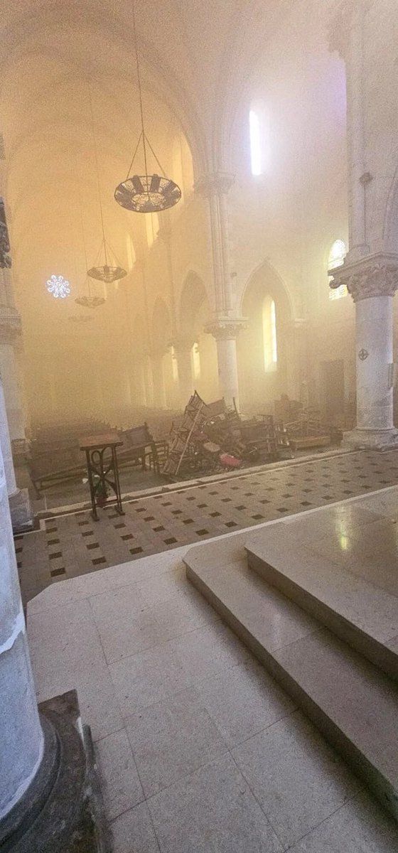Another attack on a Church in France. This time an arson attack on the Sainte-Thérèse Church in Poitiers.