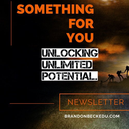 5/15 Something For You Newsletter is out! Inside This Issue… ✍️REFLECT The Writing Behind the Tom Brady Roast 🧠LEARN Finding the Balance Between Praise & Results 🌱GROW Setting Measurable Goals 💎Sign up BrandonBeckEDU.com This #newsletter is loaded with FREE