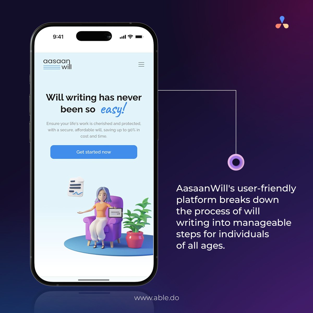 able_hq's tweet image. ✨Make your will with ease! Our intuitive design puts security, ease of use, and simplicity first, giving users peace of mind at every turn.✨
able.do/aasaanwill
#website #websitedesign #uiuxdesign #willwriting