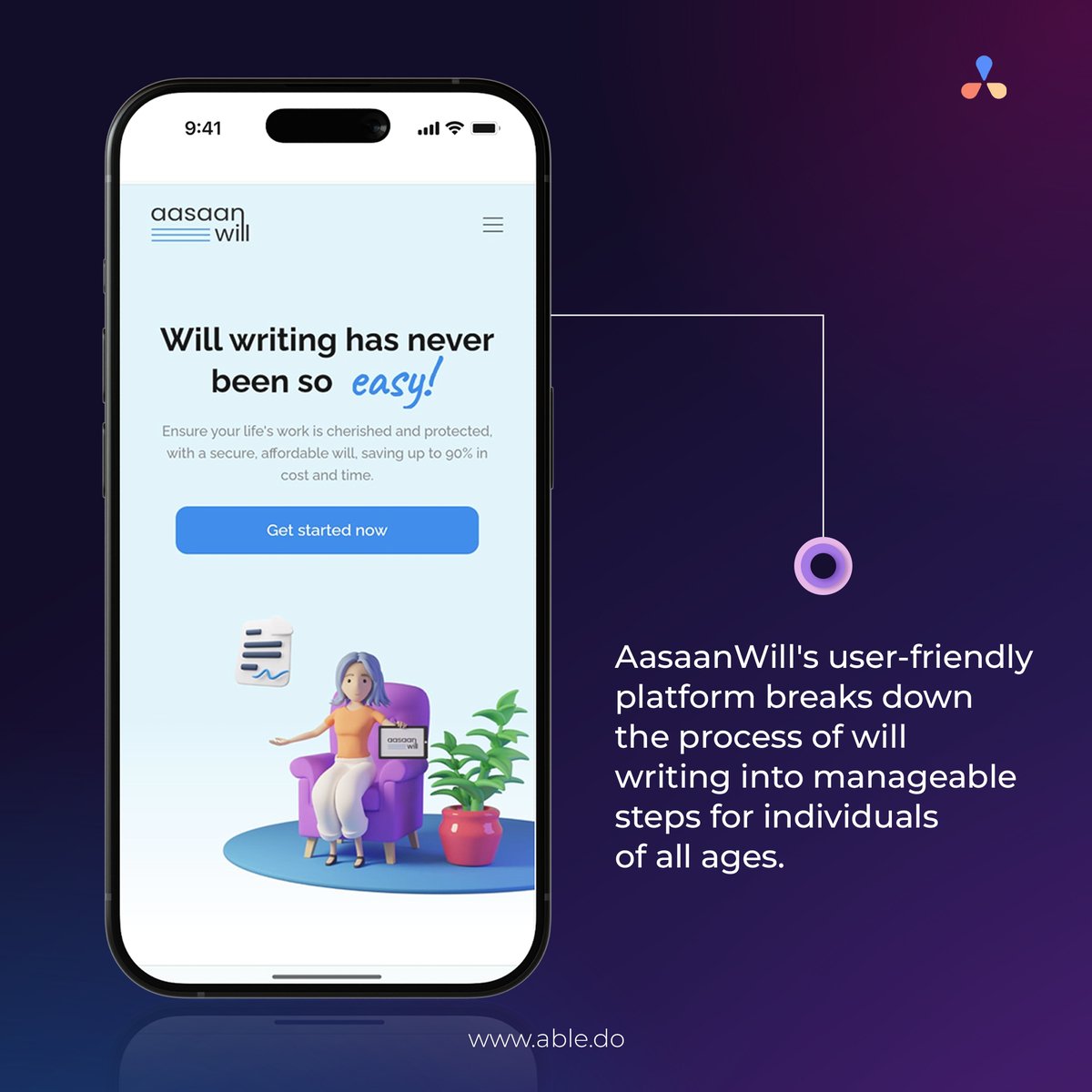 ✨Make your will with ease! Our intuitive design puts security, ease of use, and simplicity first, giving users peace of mind at every turn.✨

able.do/aasaanwill

#website #websitedesign #uiuxdesign #willwriting