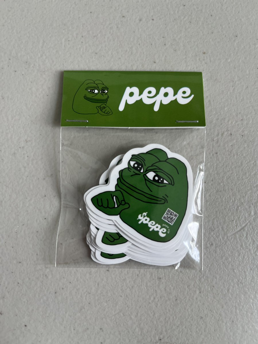 These unopened OG $PEPE stickers are selling for $2000 on eBay